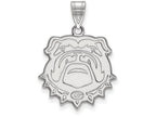 LogoArt Sterling Silver University Of Georgia Large Pendant Necklace