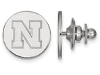 LogoArt Sterling Silver University Of Nebraska Disc Lapel Pin