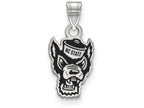 LogoArt Sterling Silver North Carolina State University Small Enamel Pendant Necklace
