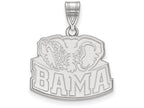 LogoArt Sterling Silver University Of Alabama Medium Pendant Necklace