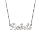 LogoArt Sterling Silver University Of Mississippi Small Pendant Necklace