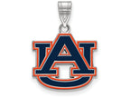 LogoArt Sterling Silver Auburn University Medium Enamel Pendant Necklace