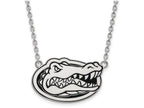 LogoArt Sterling Silver University Of Florida Large Enamel Pendant Necklace
