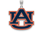LogoArt Sterling Silver Auburn University XL Enamel Pendant Necklace
