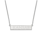 Logoart 925 Sterling Silver The University Of Kansas Small Bar Necklace