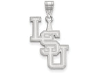 LogoArt Sterling Silver Louisiana State University Large Pendant Necklace