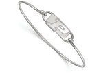 Logoart 925 Sterling Silver Purdue University Small Center Wire Bangle