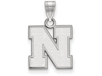 LogoArt Sterling Silver University Of Nebraska Small Pendant Necklace