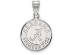 LogoArt Sterling Silver University Of Alabama Medium Disc Pendant Necklace