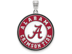 LogoArt Sterling Silver University Of Alabama XL Enamel Pendant Necklace