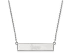 Logoart 925 Sterling Silver University Of Nebraska Small Bar Necklace