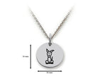 Family Values 925 Sterling Silver Dog Disc Pendant Necklace - Chain Included