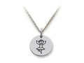 Family Values 925 Sterling Silver Ballerina Disc Pendant Necklace - Chain Included