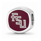 Logoart 925 Sterling Silver University Of Florida State Cushion-Cut Enameled Bead