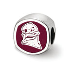LogoArt Sterling Silver Virginia Tech Vt Cushion-Cut Double Logo Bead Charm