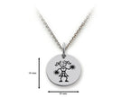 Family Values 925 Sterling Silver Cheerleader Disc Pendant Necklace - Chain Included