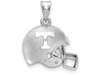 LogoArt Sterling Silver University Of Tennessee Men's Athletic T 3D Football Helmet Logo Pendant Necklace