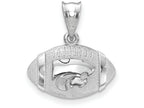 Logoart 925 Sterling Silver Kansas State University Football Pendant