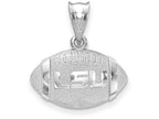 LogoArt Sterling Silver Louisiana State University Lsu Primary 3D Football W/ Logo Pendant Necklace