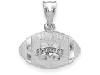 Logoart 925 Sterling Silver Mississippi  State University Football Pendant