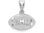 Logoart 925 Sterling Silver Southern Methodist University Football Pendant