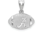 LogoArt Sterling Silver The University Of Alabama Script Alabama A 3D Football W/ Logo Pendant Necklace