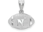 Logoart 925 Sterling Silver United States Naval Academy Football Pendant