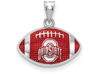 Logoart 925 Sterling Silver The Ohio State Univ. Enameled Football Pendant