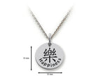 Stellar White 925 Sterling Silver Happiness Disc Pendant Necklace - Chain Included
