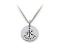 Stellar White 925 Sterling Silver Eternity Disc Pendant Necklace - Chain Included