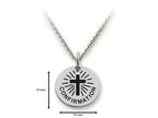 Stellar White 925 Sterling Silver Confirmation Disc Pendant Necklace - Chain Included