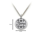 Stellar White 925 Sterling Silver Nana Disc Pendant Necklace - Chain Included
