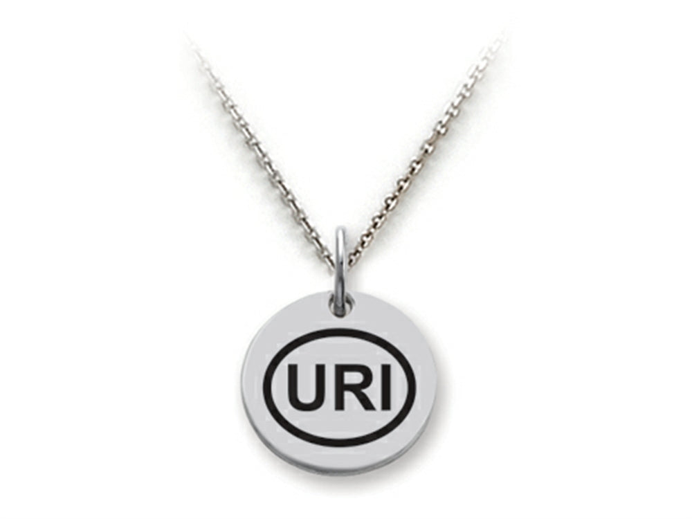 Stellar White 925 Sterling Silver URI Disc Pendant Necklace - Chain Included