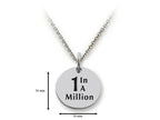 Stellar White 925 Sterling Silver 1 In A Million Disc Pendant Necklace - Chain Included