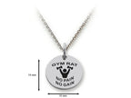 Stellar White 925 Sterling Silver Gym Rat Disc Pendant Necklace - Chain Included