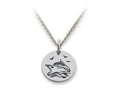 Stellar White 925 Sterling Silver Cruise Ship Disc Pendant Necklace - Chain Included