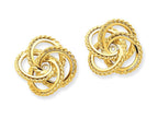 FJC Finejewelers 14k Yellow Gold Polished and Twisted Fancy Earring Jackets