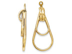 FJC Finejewelers 14k Yellow Gold Polished Double Teardrop Earring Jackets