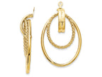 FJC Finejewelers 14k Yellow Gold Polished Double Hoop Earring Jackets