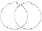 FJC Finejewelers 14k White Gold 2mm Round Hoop Earrings
