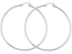 FJC Finejewelers 14k White Gold 2mm Round Hoop Earrings