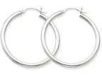 FJC Finejewelers 14k White Gold 2.5mm Round Hoop Earrings