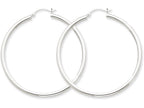 FJC Finejewelers 14k White Gold 2.5mm Round Hoop Earrings