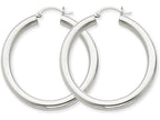 FJC Finejewelers 14k 4mm White Gold Hoop Earrings