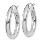 FJC Finejewelers 14k White Gold 4mm X 25mm Tube Hoop Earrings