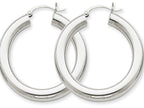 FJC Finejewelers 14k White Gold Polished 5mm Tube Hoop Earrings
