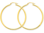 FJC Finejewelers 14k Yellow Gold Polished 2.5mm Round Hoop Earrings