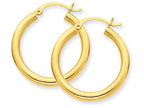 FJC Finejewelers 14k Yellow Gold Polished 3mm Round Hoop Earrings