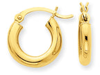 FJC Finejewelers 14k Yellow Gold Polished 3mm Round Hoop Earrings