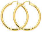 FJC Finejewelers 14k Yellow Gold Polished 4mm X 55mm Tube Hoop Earrings